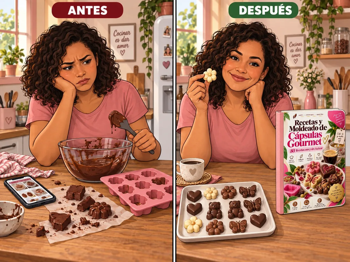 Escena ilustrativa: antes y después de aprender el moldeado